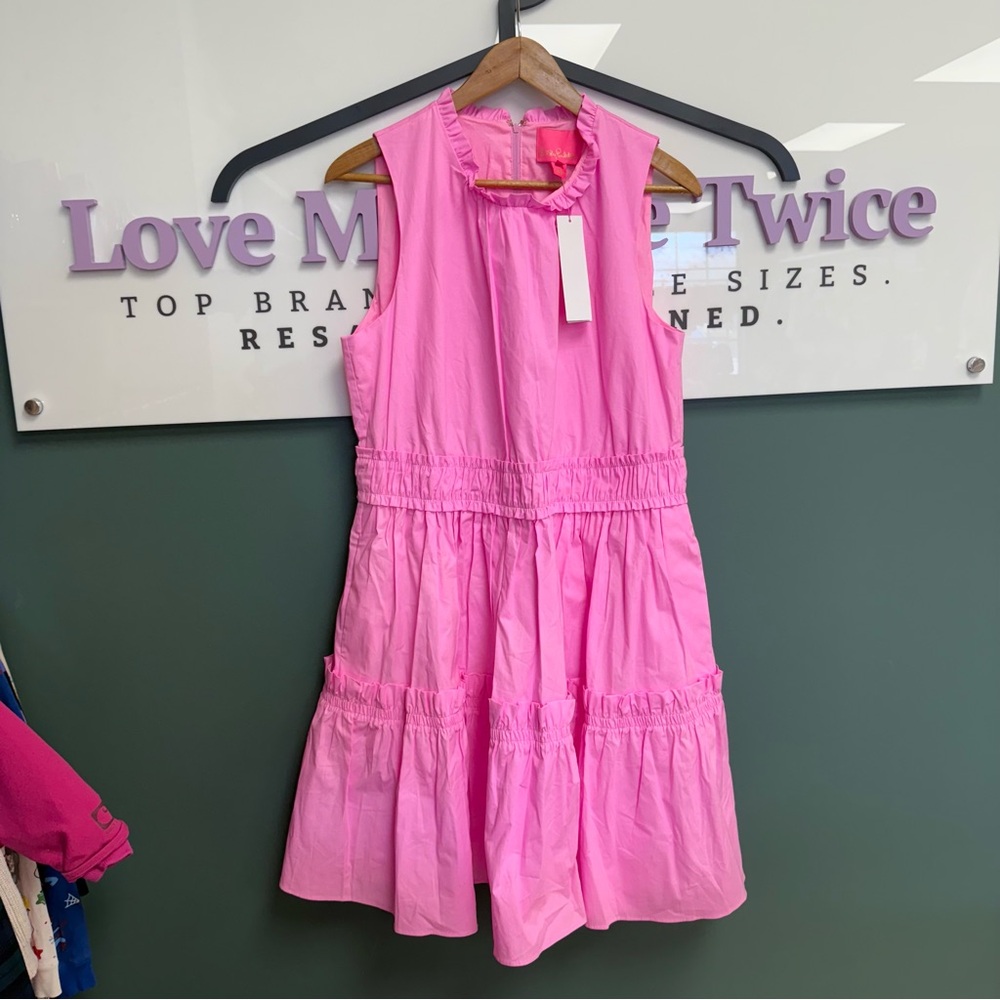 New! Lilly Pulitzer Elina Stretch Dress in Lilac Rose - Picture 2 of 10